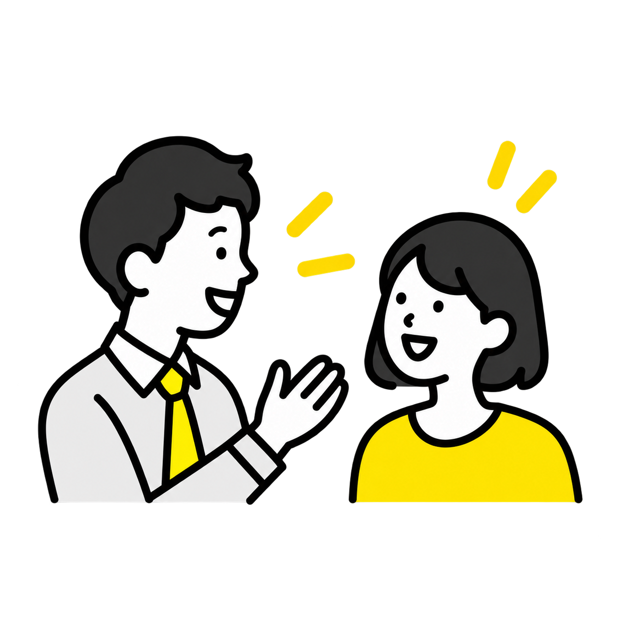 会話している二人のアイコン
