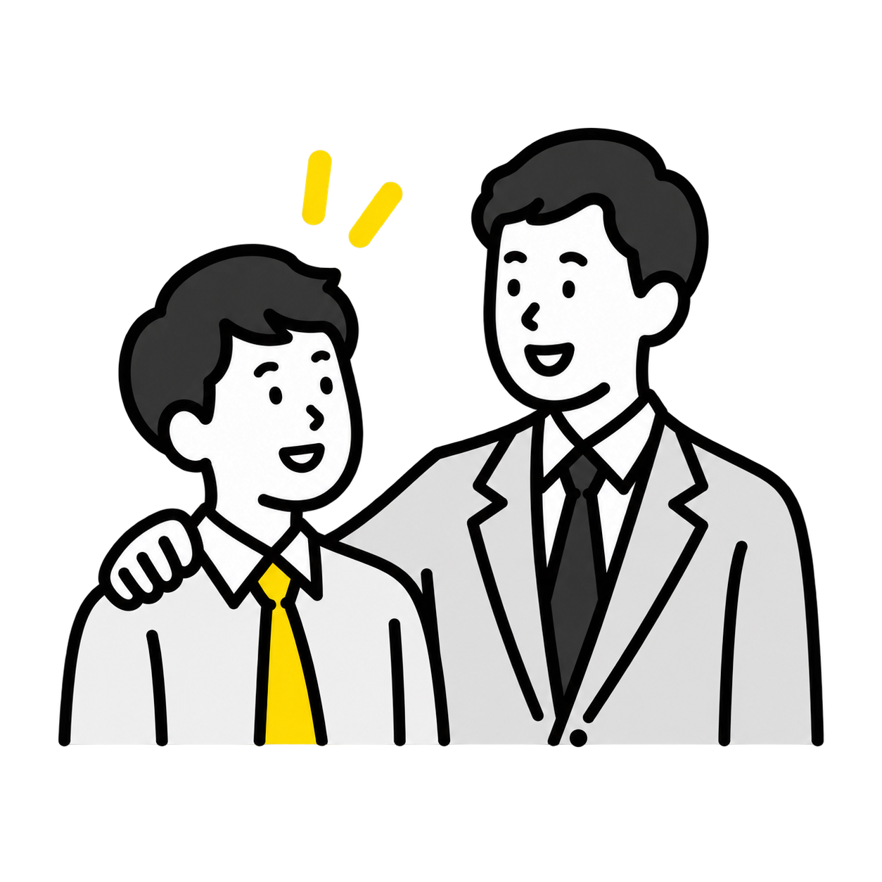 若手に伴走する先輩のアイコン